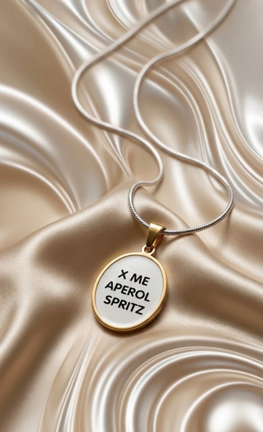 Collana Con Pendente Ovale “X Me Aperol Spritz”
