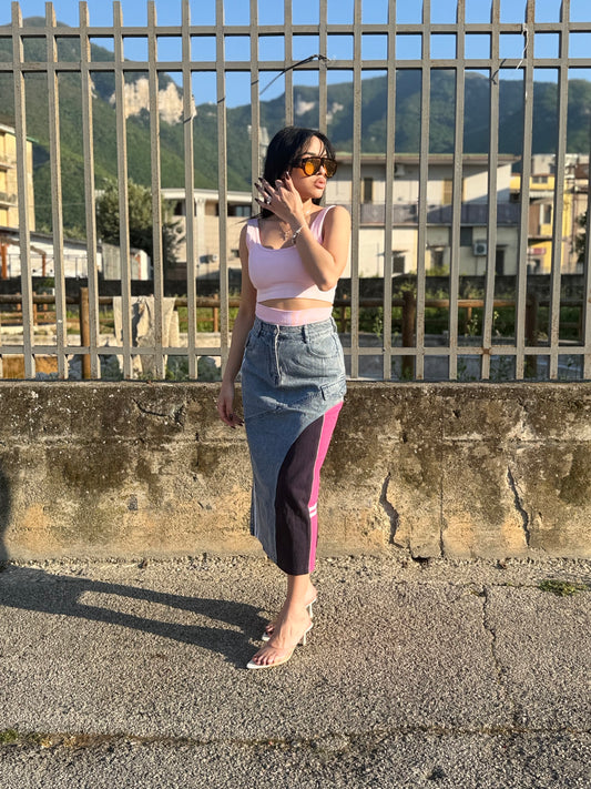 Gonna Denim&Pink