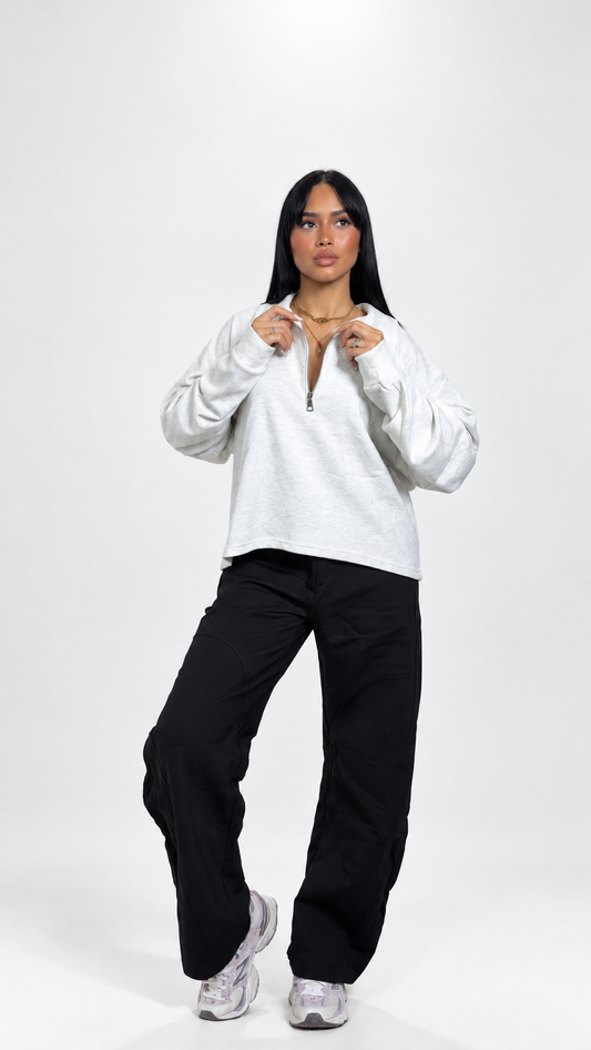 Maglione con mezza Zip