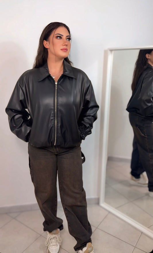 Bomber ecopelle over